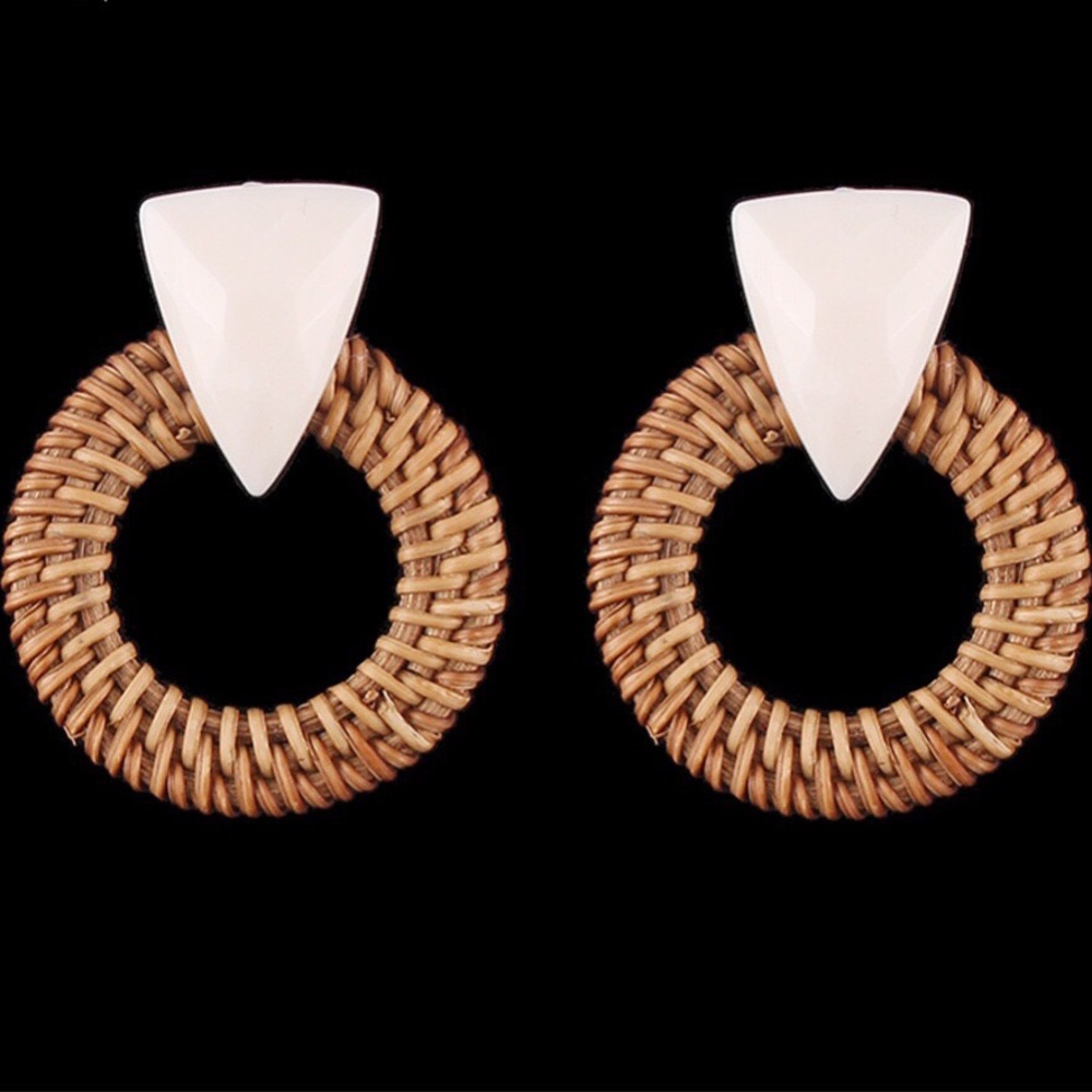 Aztec Straw earrings